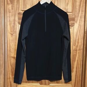 SKYR 100% Merino Wool Zip-Up Sweater-Black and Gray